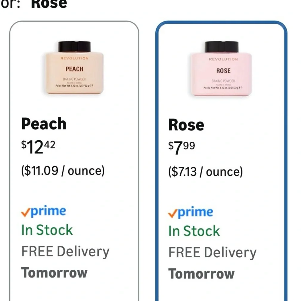 Bundle: 4PCS Revolution Rose and Peach Baking Powder Duo - Picture 3 of 3